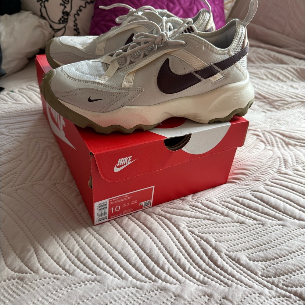Nike Cream and Olive Wave Runner-Inspired Sneakers